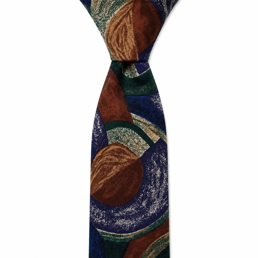 PAUL‎ RODON The Collection Silk Tie Abstract Geometric Multicolor Vintage
